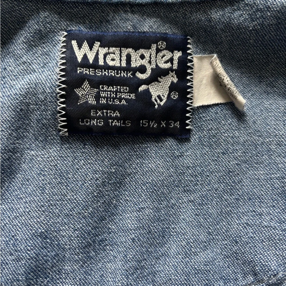 Vintage Wrangler Denim button up - Picture 6 of 12